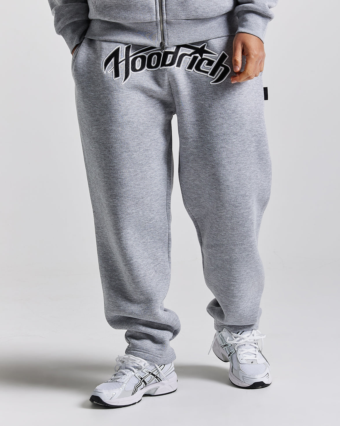Galaxy Oversized Open Hem Jogger - Grey/Black