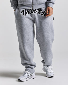 Galaxy Oversized Open Hem Jogger - Grey/Black