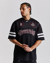 Galaxy Oversized Mesh Jersey - Black/White/Red