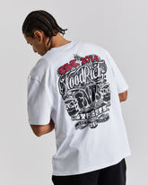 Crown Oversized T-Shirt - White/Red/Black