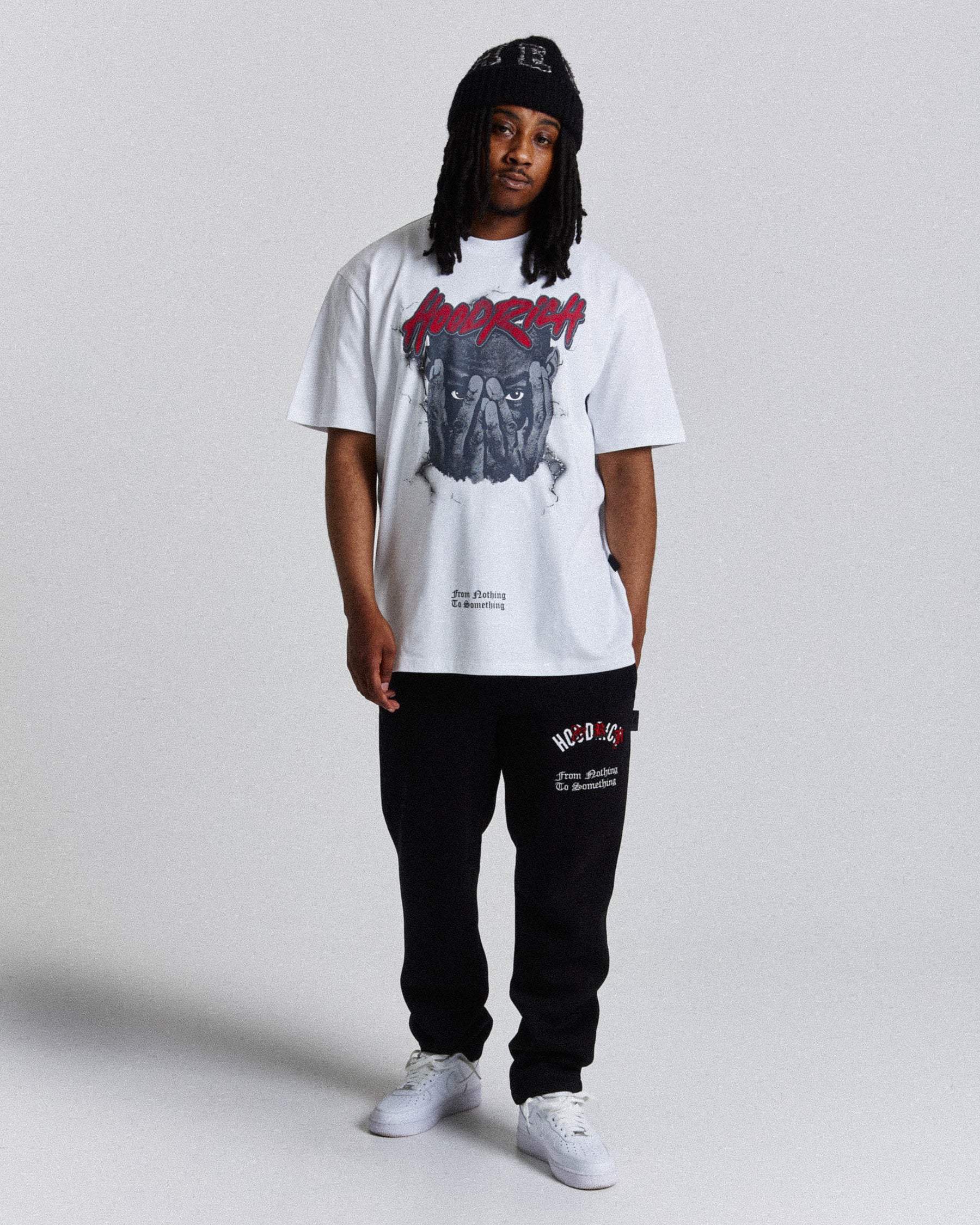 Shadow Oversized T-Shirt - White/Grey/Red