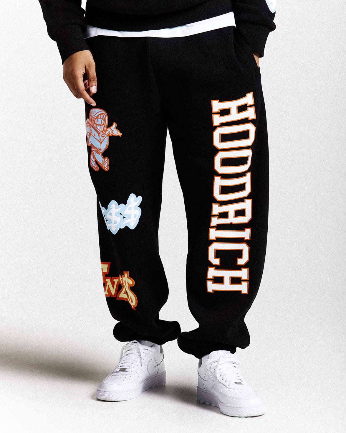 Loony Oversized Joggers - Black/White