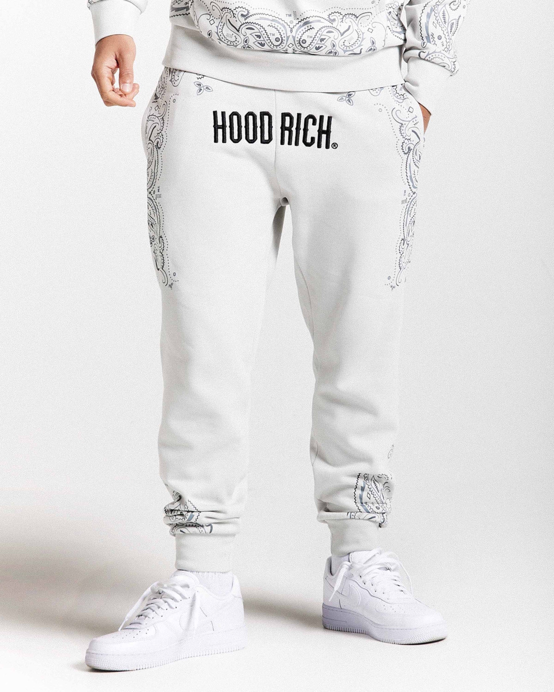 Motif Joggers - Light Grey/Black