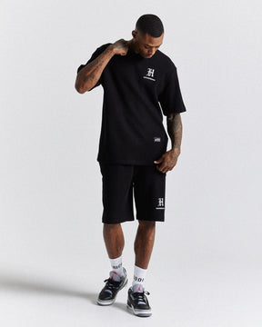 Chroma Waffle Oversized Shorts - Black/White