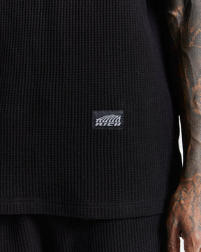 Chroma Waffle Oversized Shorts - Black/White