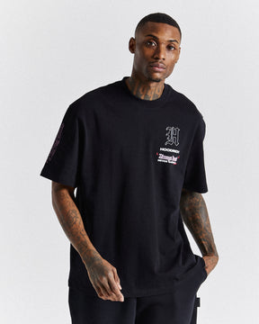 Chroma Oversized T-Shirt - Black/White/Pink