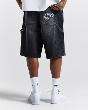 H Galaxy Denim Short - Black