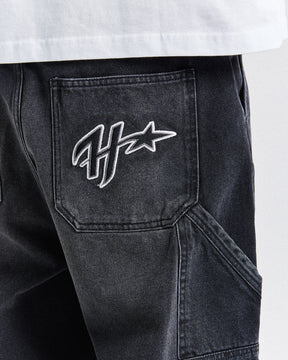 H Galaxy Denim Short - Black