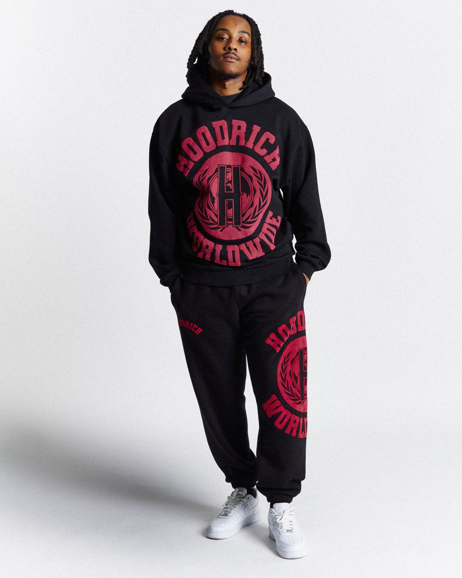 Frat Oversized Jogger - Black/Red