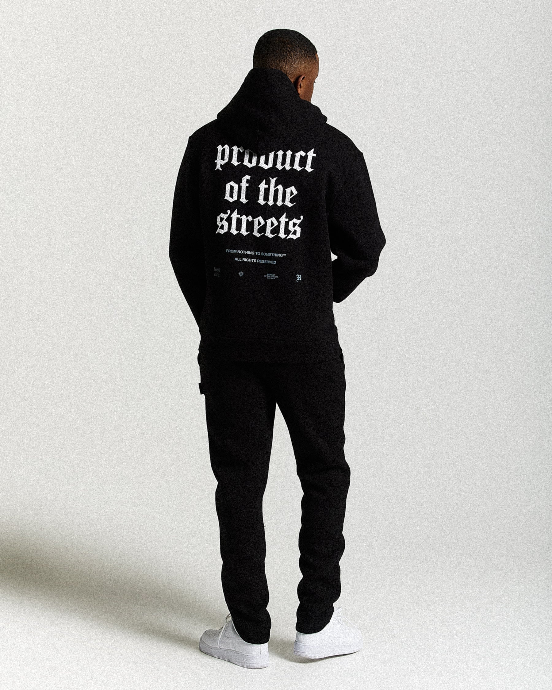 Shadow Hoodie - Black/White/Blue