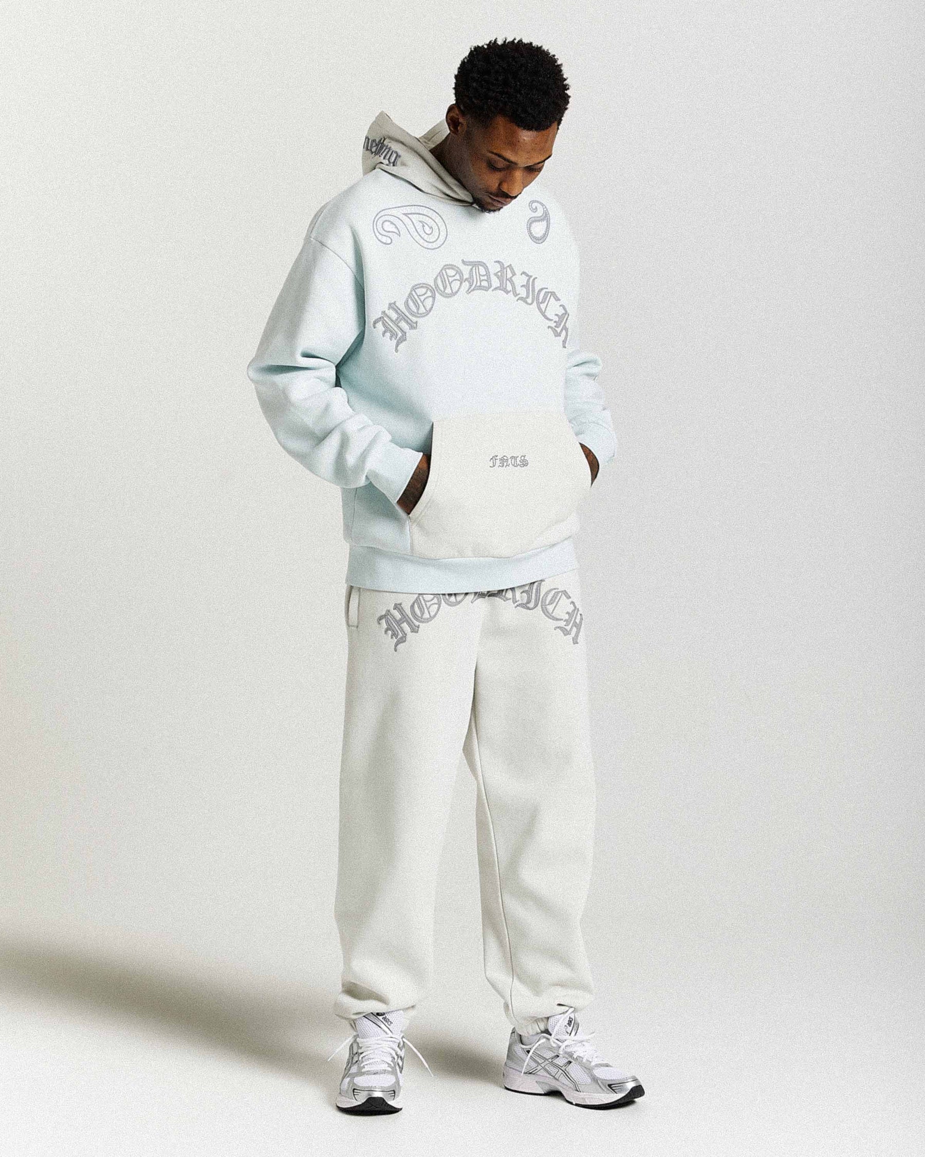 Inkline Oversized Hoodie - Grey/White