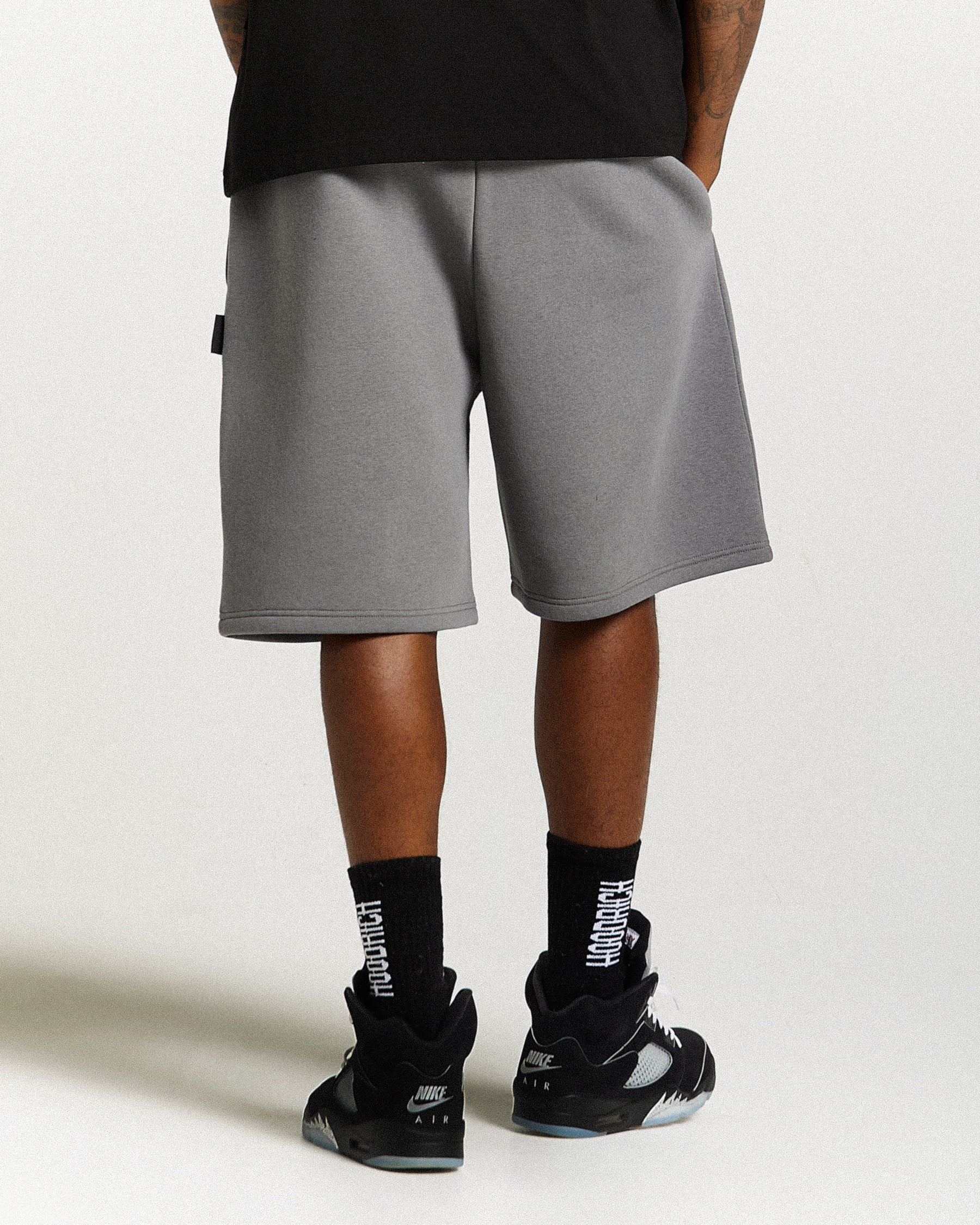 Stamp Tour Oversized Shorts - Grey/Black/Yellow