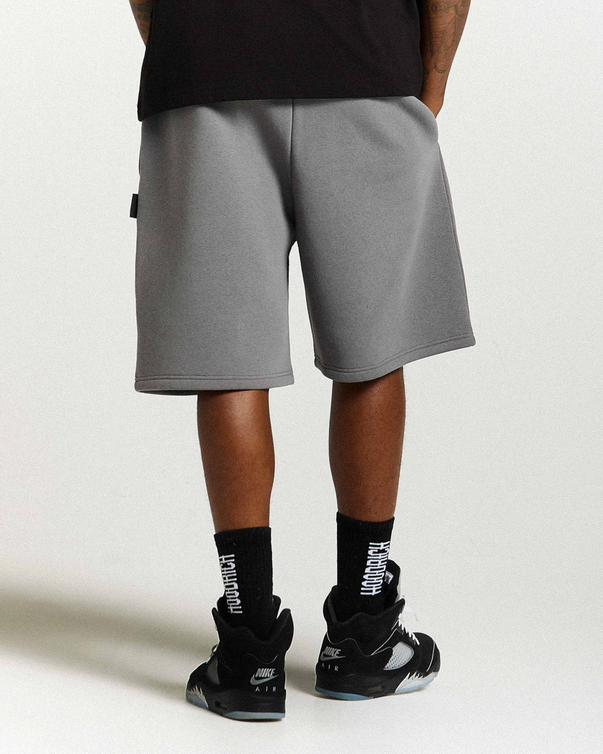 Stamp Tour Oversized Shorts - Grey/Black/Yellow