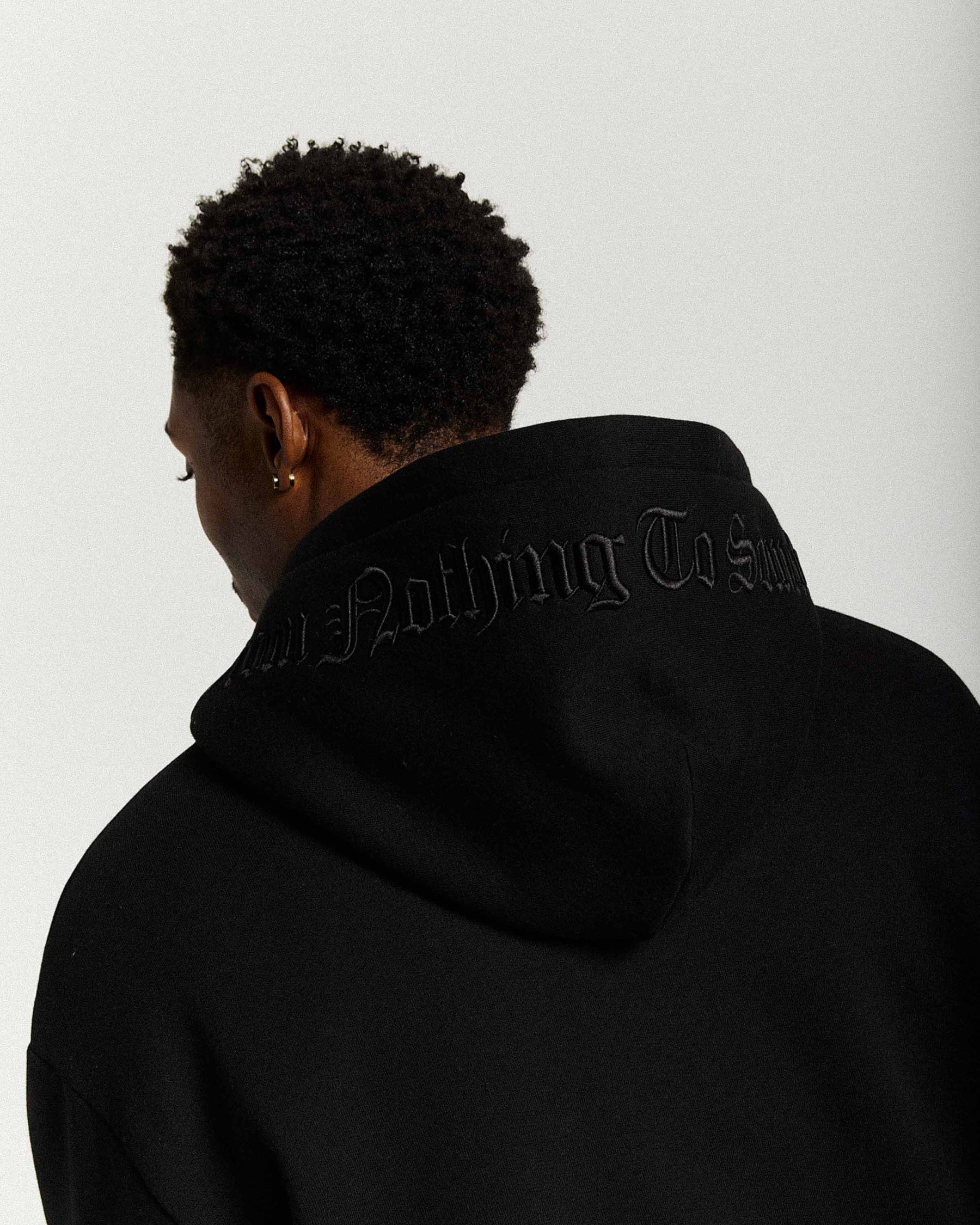Inkline Oversized Zip Hoodie - Black