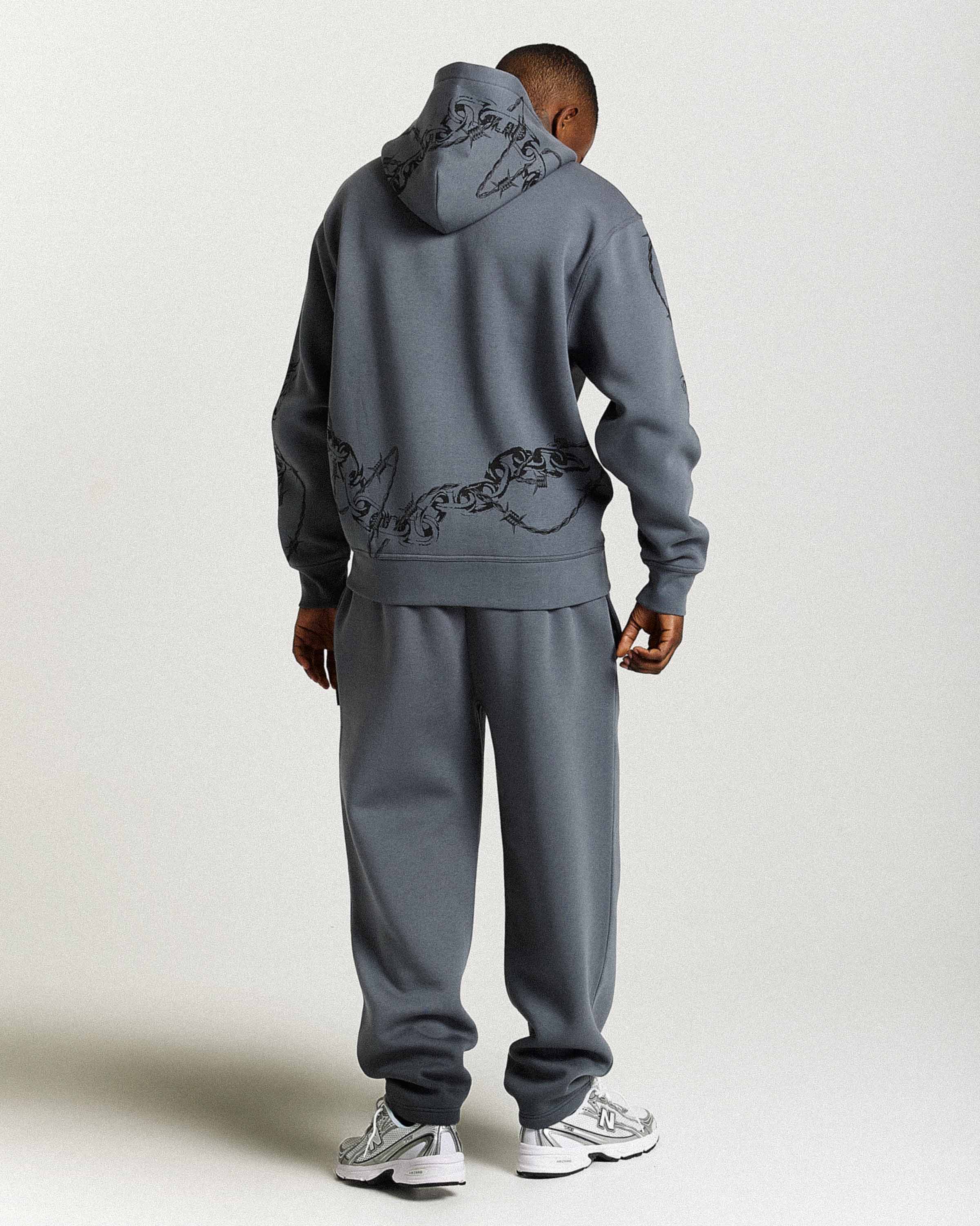 Guepard Oversized Hoodie - Grey/Black/White