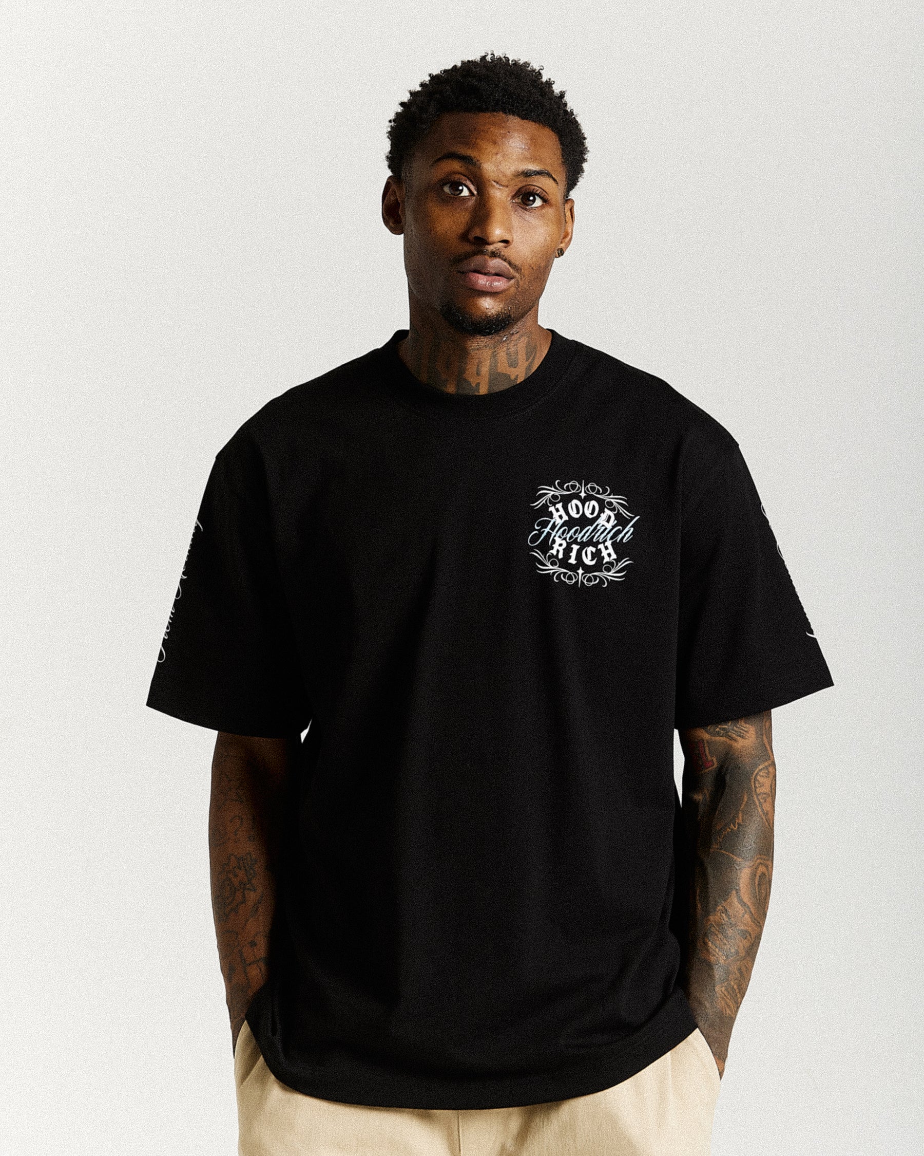 Rito Oversized T-Shirt - Black/White/Blue