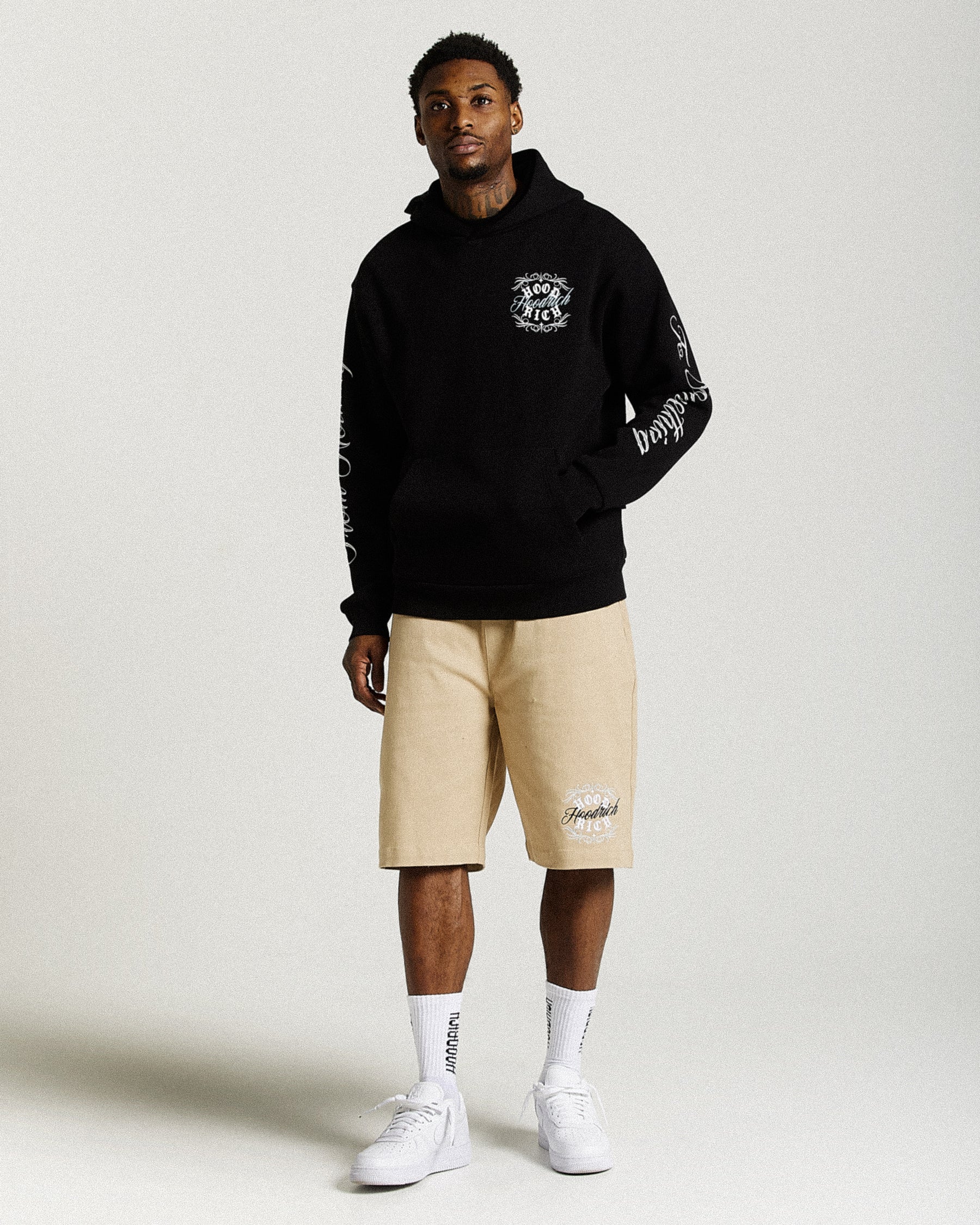 Rito Oversized Hoodie - Black/White/Blue