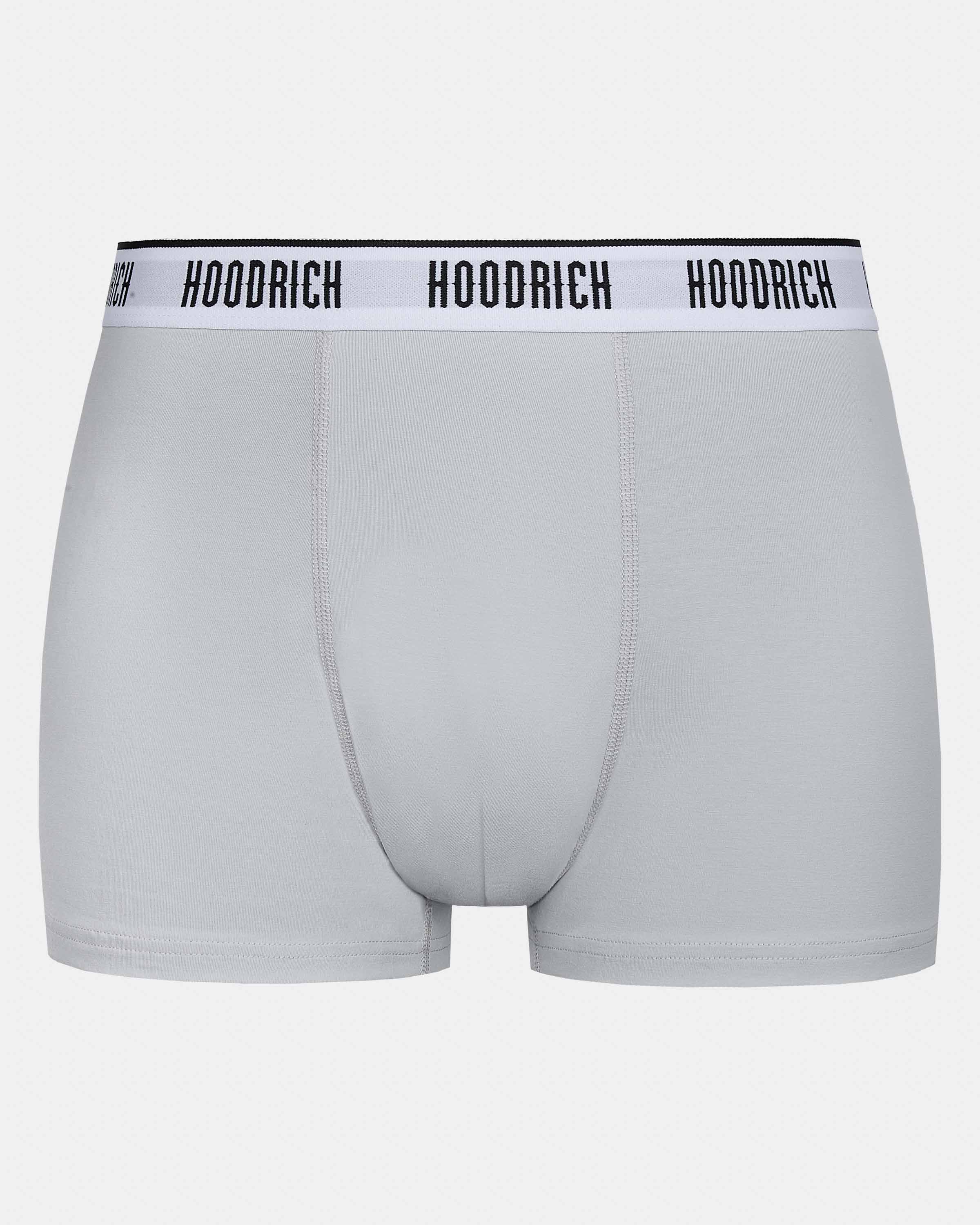 Hoodrich boxers in light grey from the front