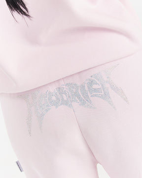 Lustre Oversized Joggers - Pink/Rhinestone