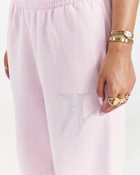 Lustre Oversized Joggers - Pink/Rhinestone