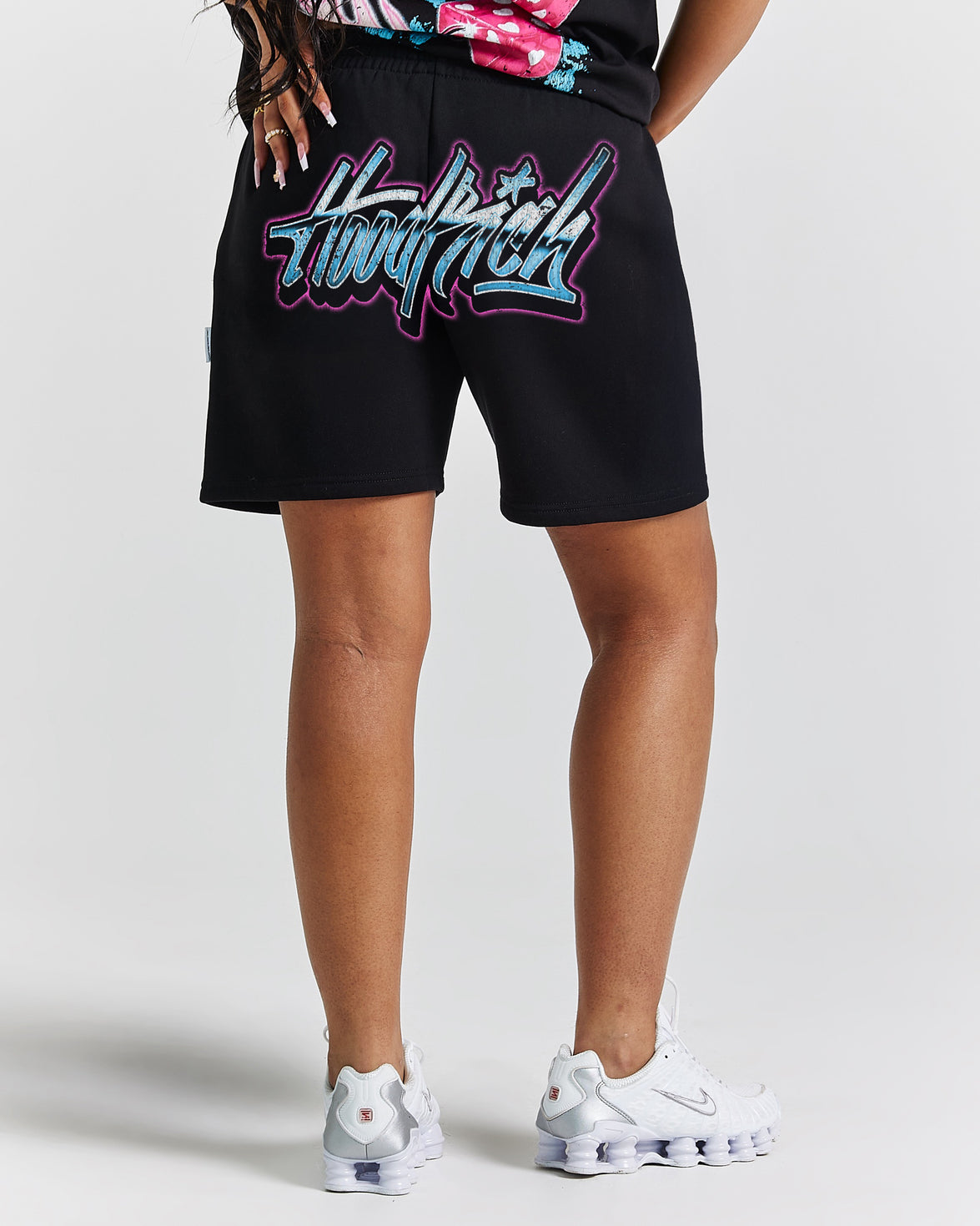 Erupt Sweatshorts - Black/Pinks